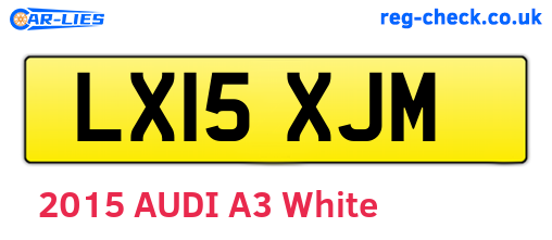 LX15XJM are the vehicle registration plates.