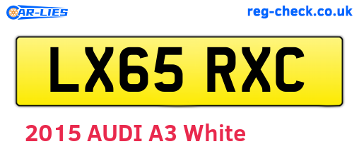 LX65RXC are the vehicle registration plates.