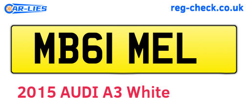 MB61MEL are the vehicle registration plates.