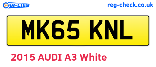 MK65KNL are the vehicle registration plates.
