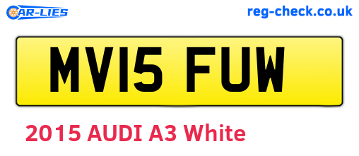 MV15FUW are the vehicle registration plates.