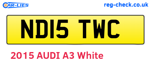 ND15TWC are the vehicle registration plates.