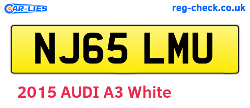 NJ65LMU are the vehicle registration plates.
