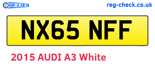 NX65NFF are the vehicle registration plates.