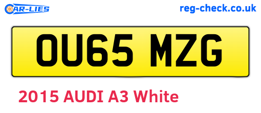 OU65MZG are the vehicle registration plates.
