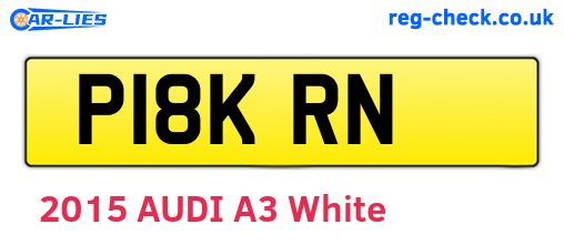 P18KRN are the vehicle registration plates.