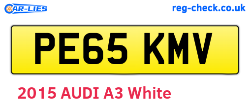 PE65KMV are the vehicle registration plates.