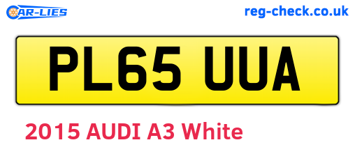 PL65UUA are the vehicle registration plates.