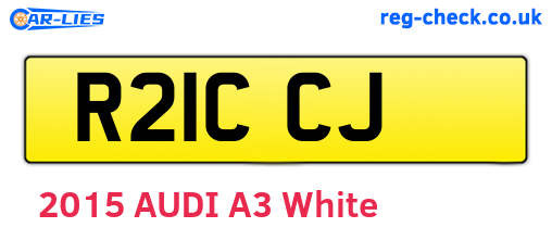 R21CCJ are the vehicle registration plates.