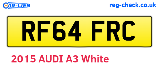 RF64FRC are the vehicle registration plates.