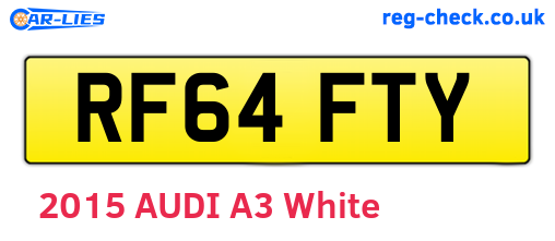 RF64FTY are the vehicle registration plates.