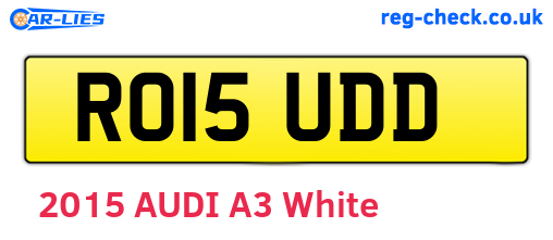 RO15UDD are the vehicle registration plates.