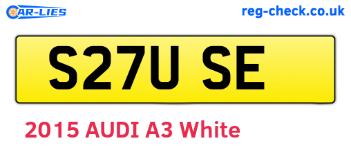 S27USE are the vehicle registration plates.