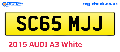 SC65MJJ are the vehicle registration plates.
