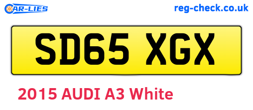 SD65XGX are the vehicle registration plates.