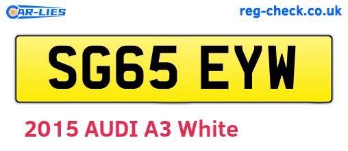 SG65EYW are the vehicle registration plates.