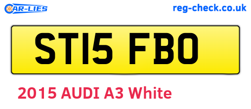 ST15FBO are the vehicle registration plates.