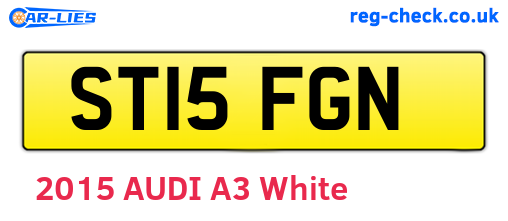 ST15FGN are the vehicle registration plates.