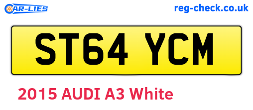 ST64YCM are the vehicle registration plates.