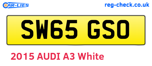 SW65GSO are the vehicle registration plates.