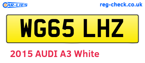 WG65LHZ are the vehicle registration plates.