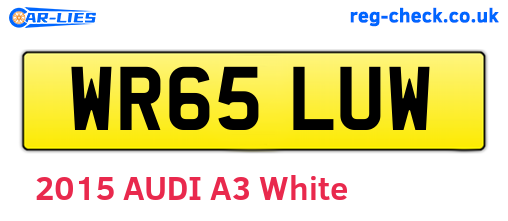 WR65LUW are the vehicle registration plates.