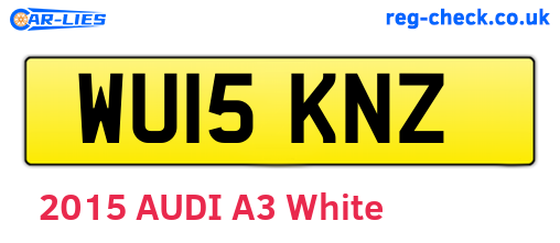 WU15KNZ are the vehicle registration plates.