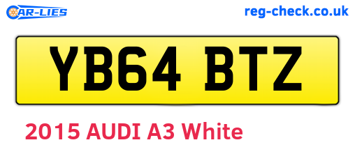 YB64BTZ are the vehicle registration plates.