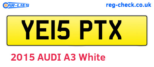 YE15PTX are the vehicle registration plates.