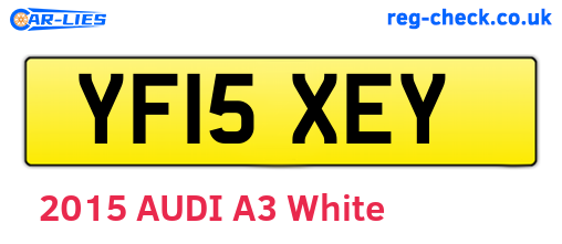 YF15XEY are the vehicle registration plates.