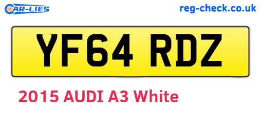 YF64RDZ are the vehicle registration plates.