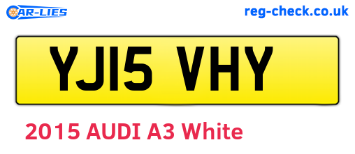 YJ15VHY are the vehicle registration plates.