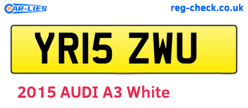 YR15ZWU are the vehicle registration plates.