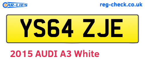 YS64ZJE are the vehicle registration plates.