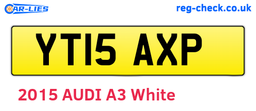 YT15AXP are the vehicle registration plates.