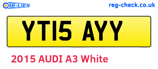 YT15AYY are the vehicle registration plates.