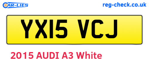 YX15VCJ are the vehicle registration plates.