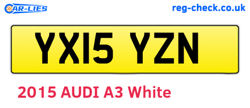 YX15YZN are the vehicle registration plates.