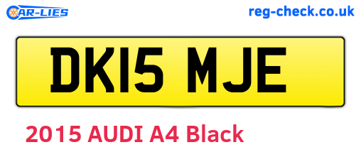 DK15MJE are the vehicle registration plates.