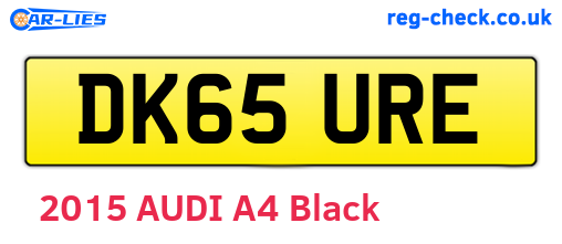 DK65URE are the vehicle registration plates.