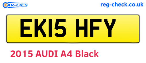 EK15HFY are the vehicle registration plates.