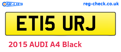 ET15URJ are the vehicle registration plates.