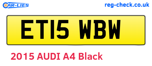 ET15WBW are the vehicle registration plates.
