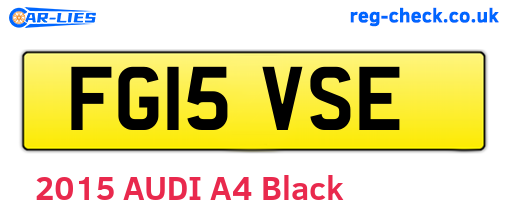 FG15VSE are the vehicle registration plates.