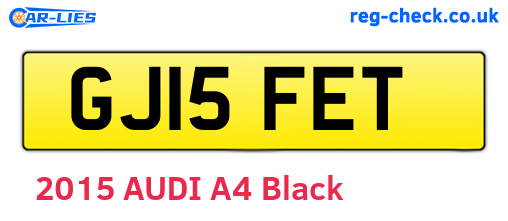 GJ15FET are the vehicle registration plates.