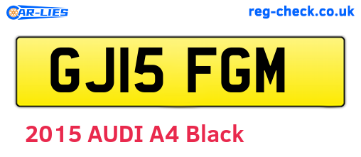 GJ15FGM are the vehicle registration plates.