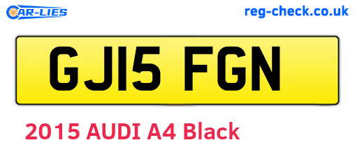 GJ15FGN are the vehicle registration plates.