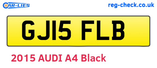 GJ15FLB are the vehicle registration plates.