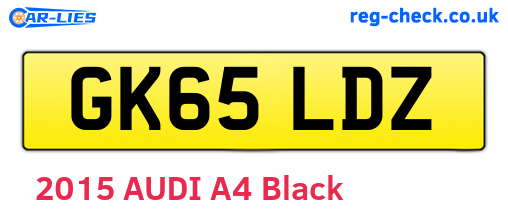 GK65LDZ are the vehicle registration plates.