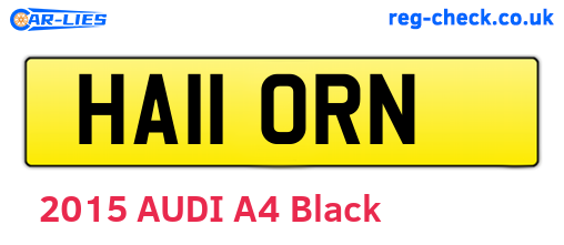 HA11ORN are the vehicle registration plates.